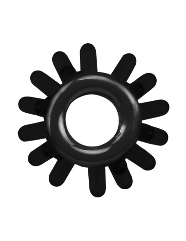 Lot de 4 Cockrings souples Ring Stars Noirs