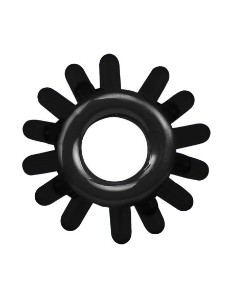 Lot de 4 Cockrings souples Ring Stars Noirs