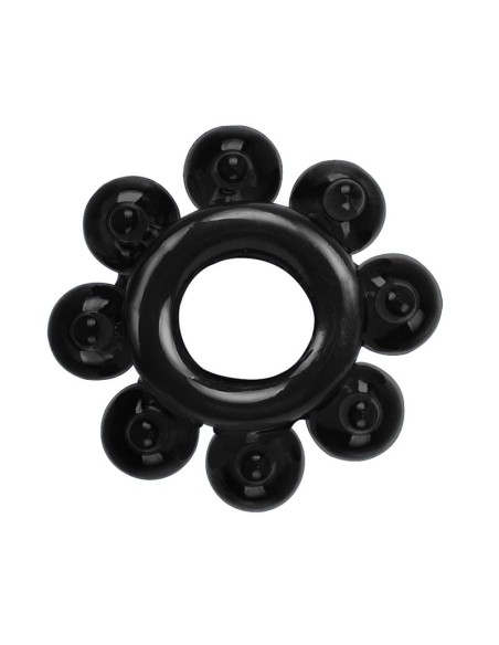 Lot de 4 Cockrings souples Ring Stars Noirs