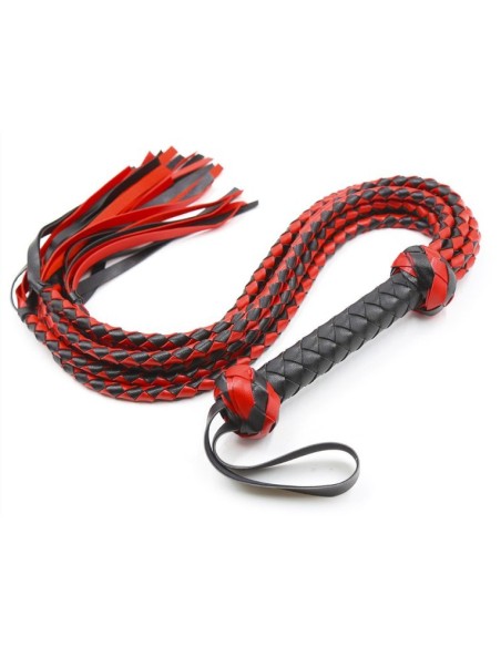 Martinet long Tigress 78cm Noir-Rouge Martinet long Tigress 78cm Noir-Rouge
