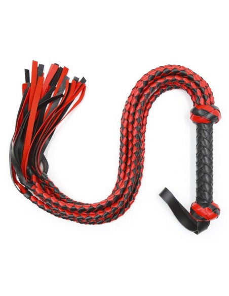 Martinet long Tigress 78cm Noir-Rouge Martinet long Tigress 78cm Noir-Rouge