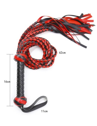 Martinet long Tigress 78cm Noir-Rouge