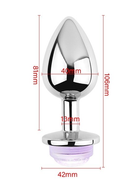 Plug Bijou lumineux LIGHT LED L 8 x 4cm Plug Bijou lumineux LIGHT LED L 8 x 4cm