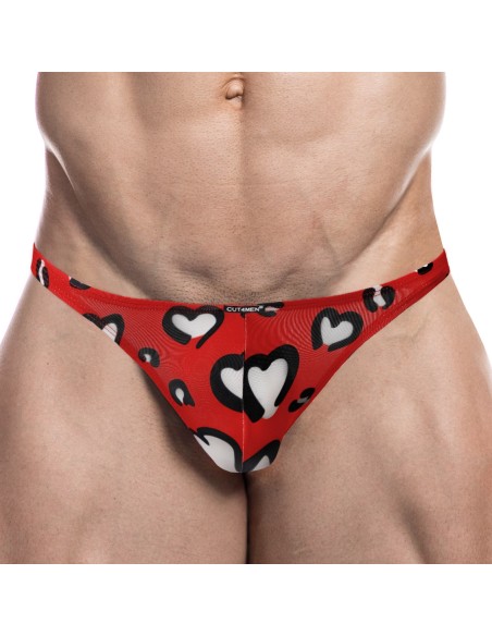 Slip sexy Brazilian Rouge-Coeurs