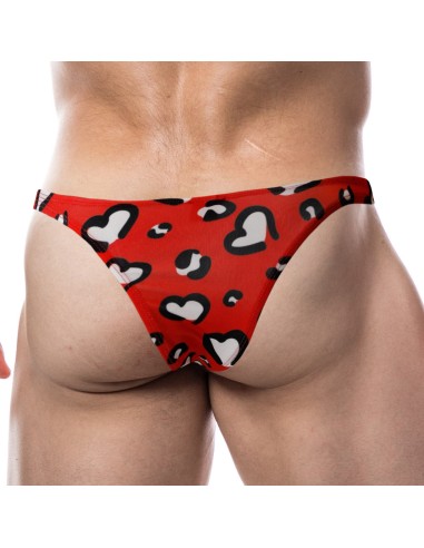 Slip sexy Brazilian Rouge-Coeurs
