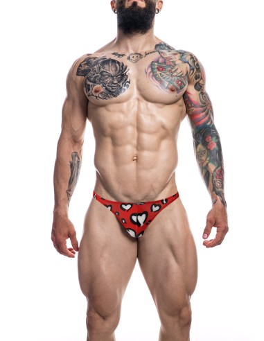 Slip sexy Brazilian Rouge-Coeurs