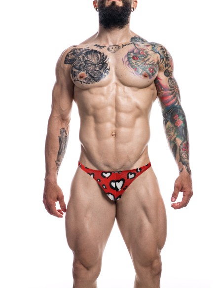 Slip sexy Brazilian Rouge-Coeurs