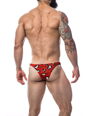 Slip sexy Brazilian Rouge-Coeurs