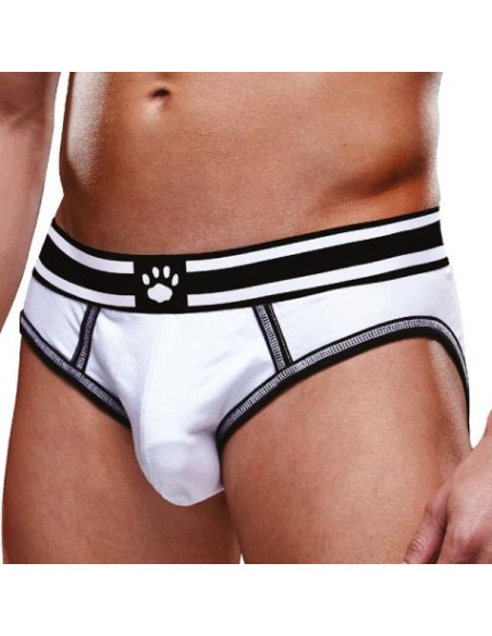 Bottomless OPEN BRIEF Prowler Blanc-Noir
