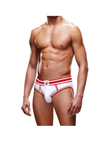 Bottomless Open Brief Prowler Blanc-Rouge