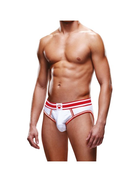 Bottomless Open Brief Prowler Blanc-Rouge