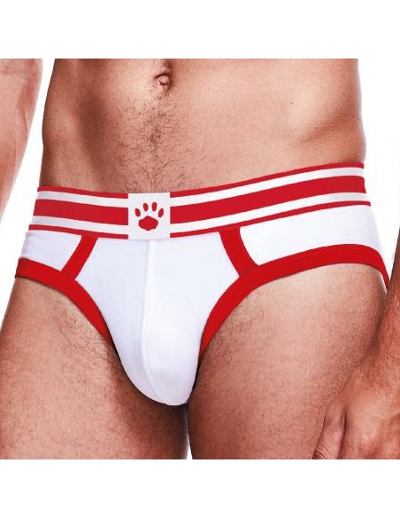 Slip BRIEF Prowler Blanc-Rouge