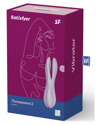 Stimulateur de clitoris vibrant Threesome 2 Satisfyer Violet