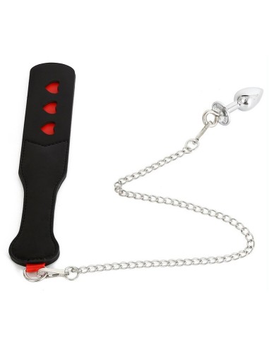 Paddle avec Chaîne et Plug Spank plug 30cm