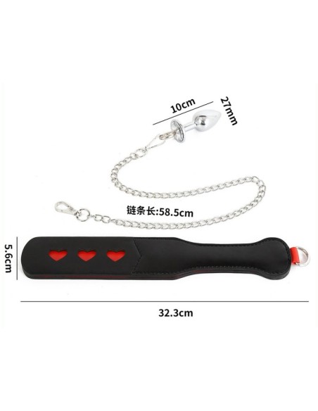 Paddle avec Chaîne et Plug Spank plug 30cm Paddle avec Chaîne et Plug Spank plug 30cm