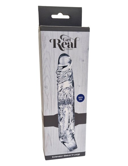 Gaine de pénis transparente Get Real XL 20 x 4cm Gaine de pénis transparente Get Real XL 20 x 4cm