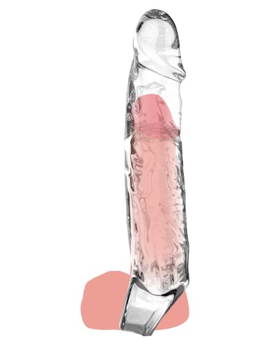 Gaine de pénis transparente Get Real L 16 x 3.5cm