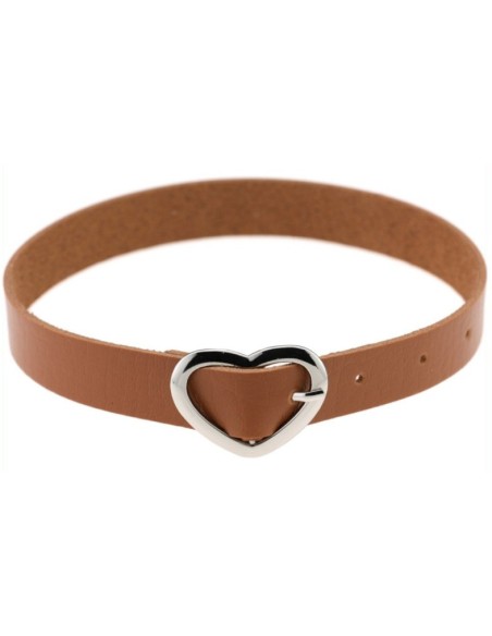 Ras de cou Heart Attach Marron