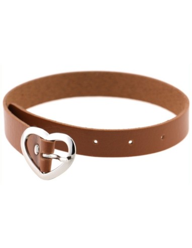 Ras de cou Heart Attach Marron