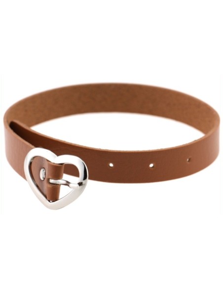 Ras de cou Heart Attach Marron