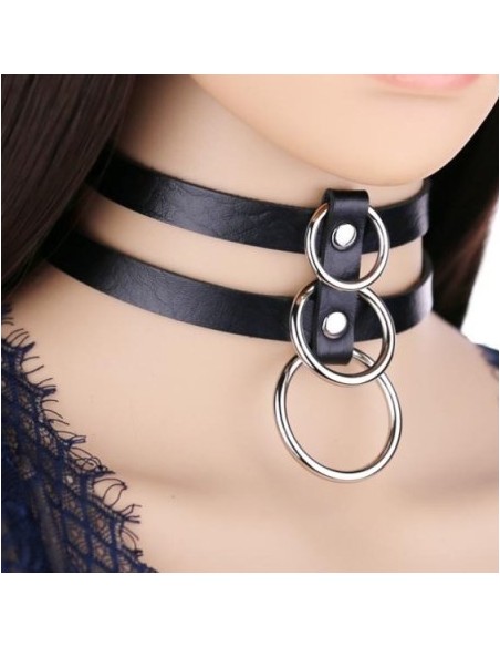 Ras de cou Tri Rings Noir