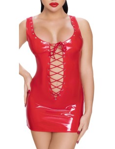 Robe Vinyl Dress Rope Rouge