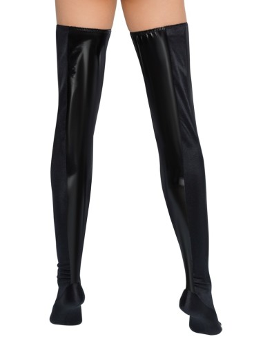 Cuissardes Vinyl Bed Boots Noire