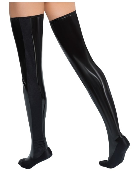 Cuissardes Vinyl Bed Boots Noire