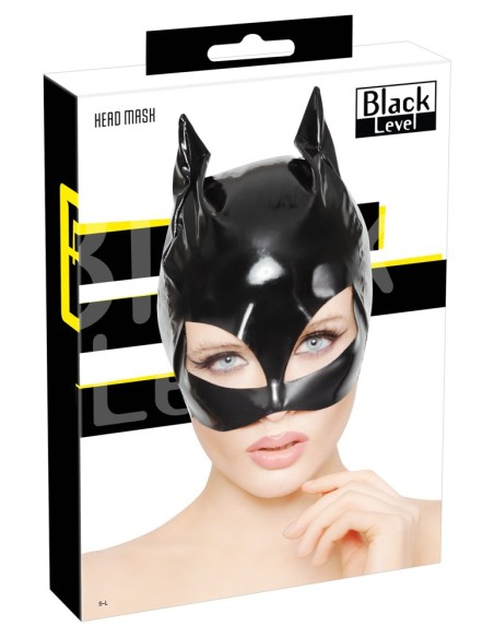 Masque Chat en Vinyle Cat Mask Noir