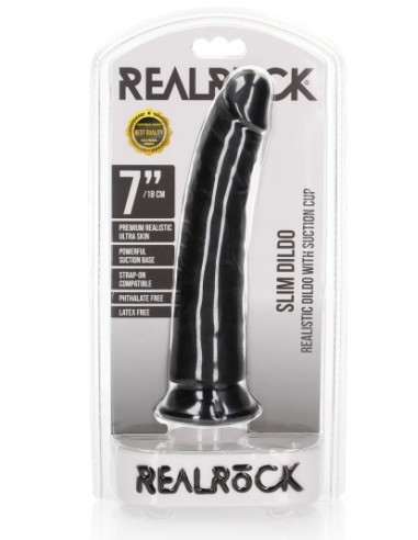 Gode Slim Dildo 18 x 4.2cm Noir