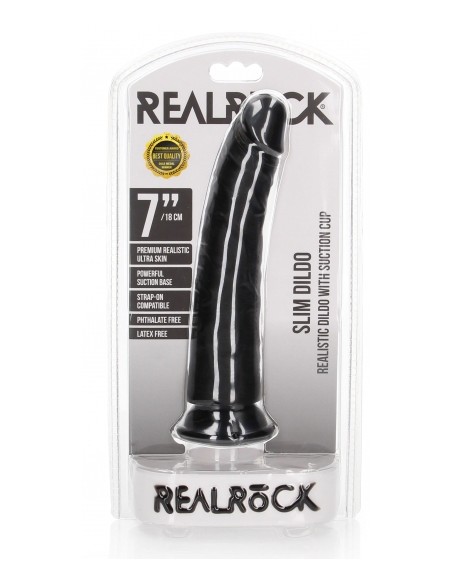 Gode Slim Dildo 18 x 4.2cm Noir