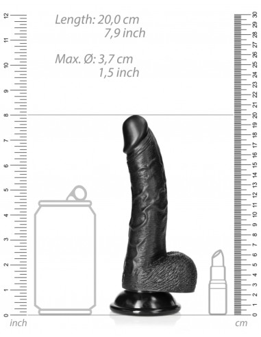 Gode Curved Kurt 15 x 3.7cm Noir