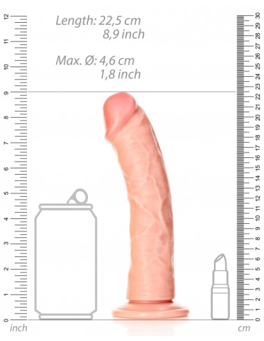 Gode réaliste Ventouse Curved RealRock 20 x 4.6cm