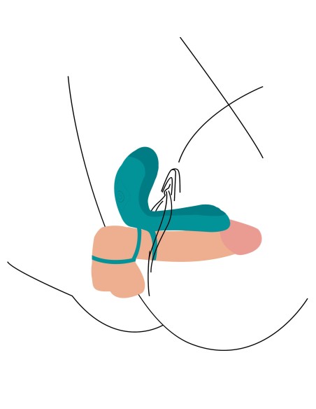 Cockring avec étui vibrant Vibrator Green 10 x 2.8cm Cockring avec étui vibrant Vibrator Green 10 x 2.8cm