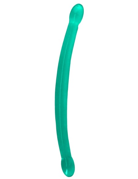 Double gode Crystal RealRock 42 x 3.2cm Vert