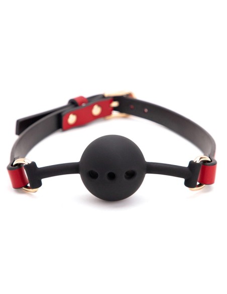 Bâillon Boule Liny Thin Noir-Rouge Bâillon Boule Liny Thin Noir-Rouge