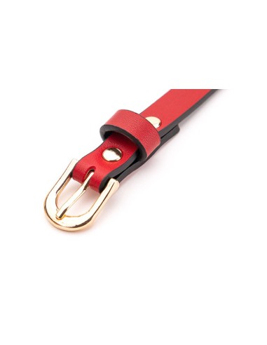 Bâillon Boule Liny Thin Noir-Rouge
