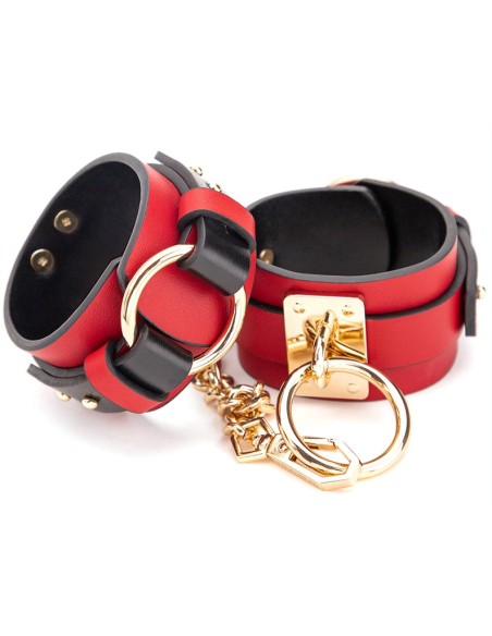 Menottes de poignets Goldy Cuff Rouge-Noir