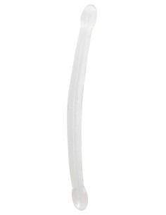 Double Gode Crystal RealRock 42 x 3.5cm Transparent