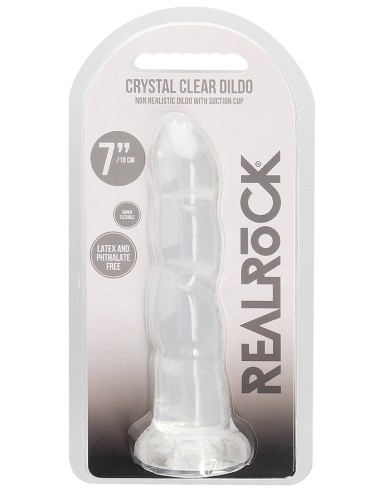 Gode Twist Crystal RealRock 16 x 4cm Transparent