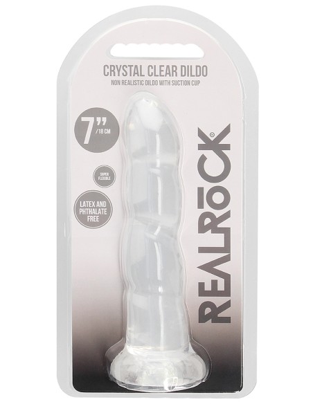 Gode Twist Crystal RealRock 16 x 4cm Transparent