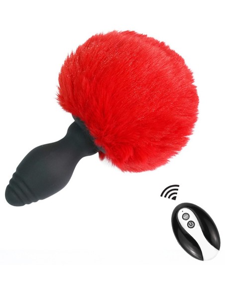 Plug vibrant avec Pompon Tailyvibe 6.5 x 3.1cm Rouge Plug vibrant avec Pompon Tailyvibe 6.5 x 3.1cm Rouge