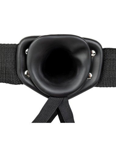 Gode ceinture vibrant Hollow Vibe RealRock 20 x 4.5cm Noir