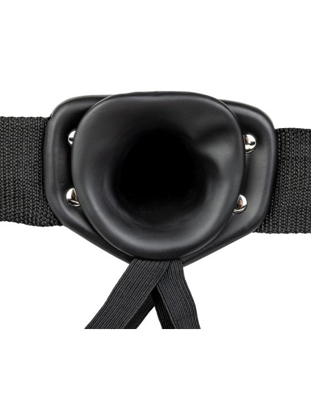 Gode ceinture vibrant Hollow Vibe RealRock 20 x 4.5cm Noir