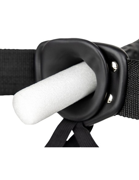 Gode ceinture vibrant Hollow Vibe RealRock 20 x 4.5cm Noir