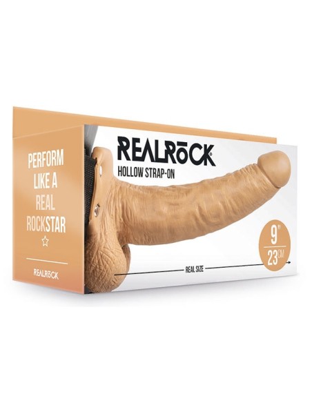Gode ceinture creux Hollow Strap On RealRock 23 x 4.5cm Latino Gode ceinture creux Hollow Strap On RealRock 23 x 4.5cm Latino