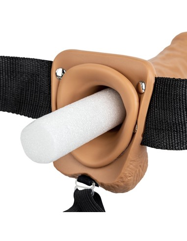 Gode ceinture creux Hollow Strap On RealRock 23 x 4.5cm Latino