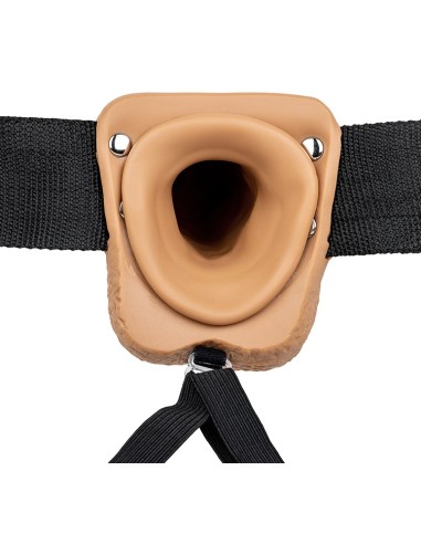 Gode ceinture creux Hollow Strap On RealRock 18 x 4.5cm Latino