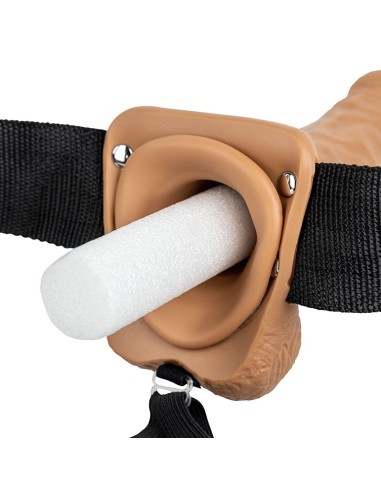 Gode ceinture creux Hollow Strap On RealRock 18 x 4.5cm Latino