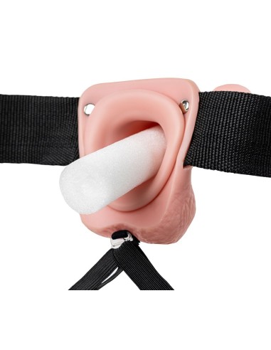 Gode ceinture creux Hollow Strap On RealRock 18 x 4.5cm